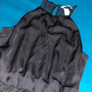 Black silky dress